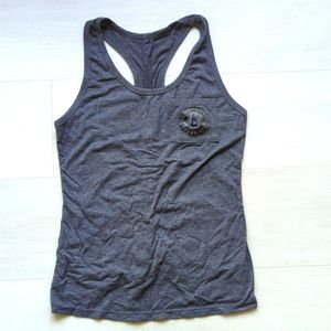 DNDL Doughnuts and Deadlifts ruched back pocket tank XS/Small